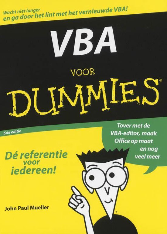 Cover van het boek 'VBA voor dummies' van J.P. Mueller