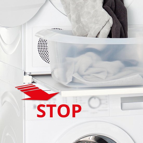 Uitschuifbaar Werkblad Was Opvouwen Dastium Home - Stapelkit Wasmachine En Droger Ruimtebesparend Werkblad