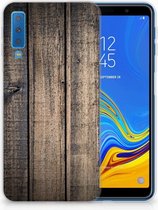 Geschikt voor Samsung Galaxy A7 (2018) TPU-siliconen Hoesje Design Steigerhout