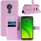 Motorola Moto G7 Power Hoesje - Book Case - Pink