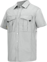 Snickers Rip Stop Shirt korte mouwen - 8506-0800 - aluminium grijs - maat XXL