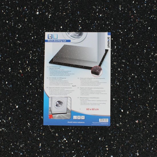 Scanpart anti-trillingsmat voor wasmachine - Trillingsdemper - Onderzetter - Extra dik - 60 x 60 x 0.8 cm