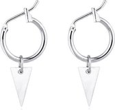 daytodaylooks - Triangle earrings - Triangle earring - Driehoek oorbellen - Nikkelvrij - Zilverkleurig