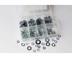 sluitring en veerring assortiment 210-delig in assortimentsdoos