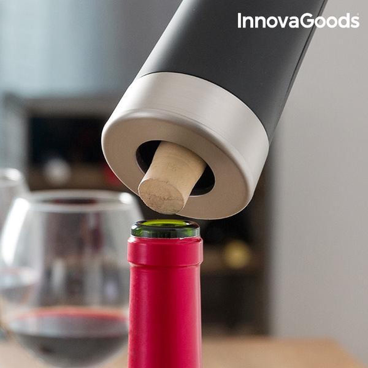 INNOVAGOODS - EXTRACTEUR DE BOUCHON - Ouvre-bouteille - PRESSION D'AIR - VIN