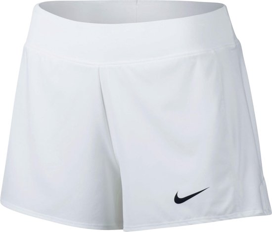 Nike Court Flex Pure Tennisshort Dames Sportbroek - Maat XL - Vrouwen - wit/zwart  | bol.com