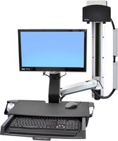 Ergotron StyleView Sit-Stand Combo System with Worksurface, 14,5 kg, 61 cm (24"), 75 x 75 mm, 100 x 100 mm, Aluminium