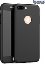 Zwart 360 hoesje case bescherming voor Apple iPhone 8 met Tempered Glass