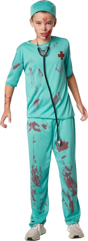 dressforfun - Griezelige arts 158 (vanaf 12 jaar) - verkleedkleding kostuum halloween verkleden feestkleding carnavalskleding carnaval feestkledij partykleding - 302214