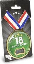 medaille opener - 18 nu wil ik bier!