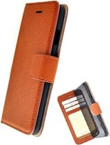 Echt Leder met de handgemaakte Bruin Wallet Bookcase Pearlycase® Hoesje voor iPhone 6/6S- iPhone SE (2020) - iPhone 7/8