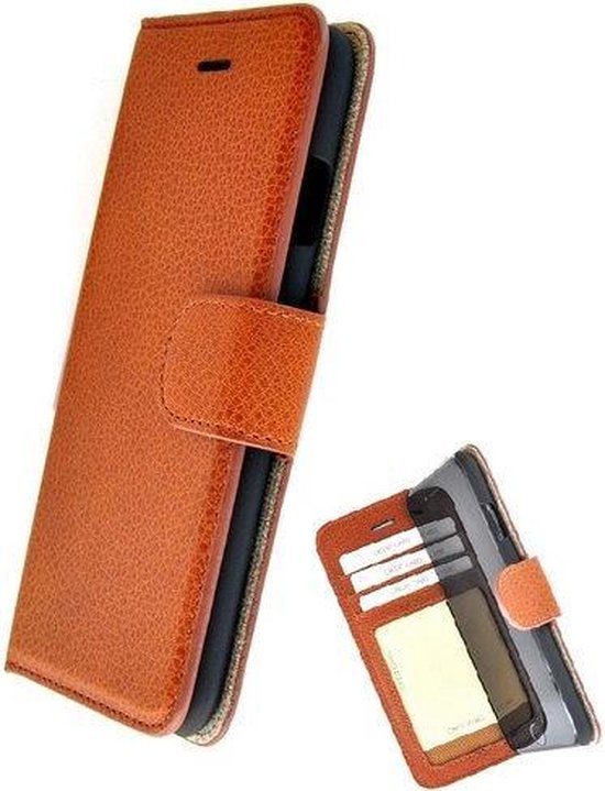Cuir véritable avec le cas à la main Brown Wallet Bookcase Pearlycase® pour Apple iPhone 6 / 6S