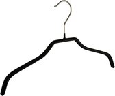 De Kledinghanger Gigant - 10 x Blouse / shirthanger metaal met zwarte anti-slip coating, 35 cm