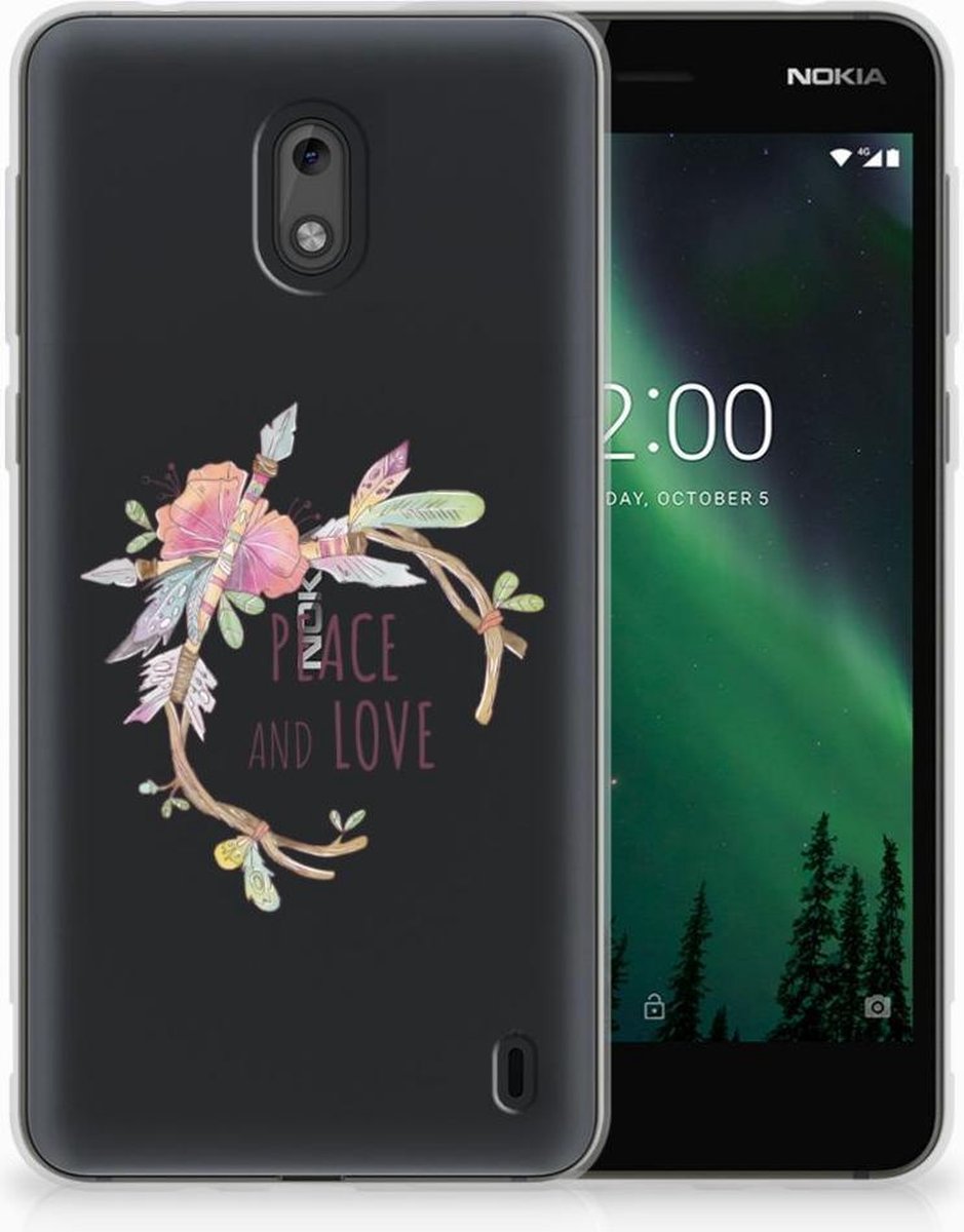 Nokia 2 Telefoonhoesje met Naam Boho Text