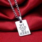 Vaderdag ketting "My Dad My Hero"
