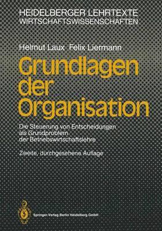 Grundlagen Der Organisation - cover