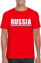 Rood Rusland supporter t-shirt voor heren 2XL