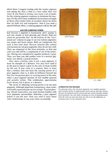 Vierkante aquarelkwaliteitstalen in bruin, geel en oranje, met aanwijzingen voor kleur mengen.
