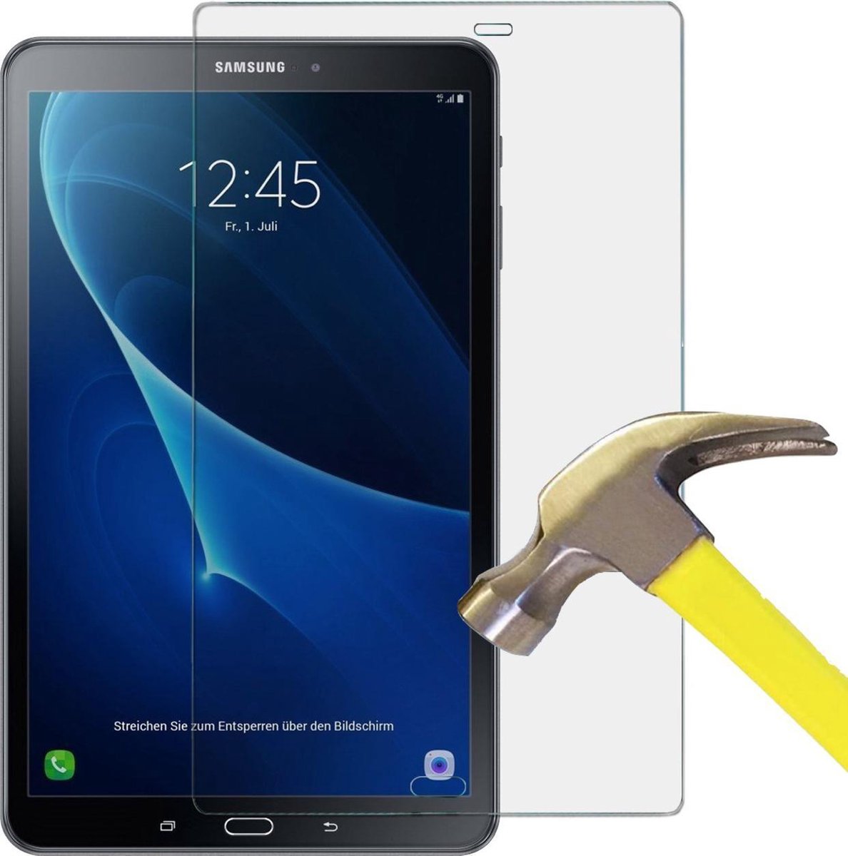 Screenprotector geschikt voor Samsung Tab A 2016 10.1 inch - Screen Protector Glas - 2 Stuks