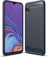 Armor Brushed TPU Back Cover - Samsung Galaxy A10 Hoesje - Blauw