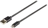 USB Sync & Charge-kabel Lightning Mannelijk - USB A Mannelijk 1,00 m - Zwart