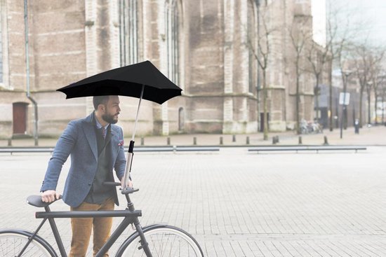 senz° Original - Stormparaplu - Pure Black + Umbrella holder -  Paraplustandaard voor... | bol.com