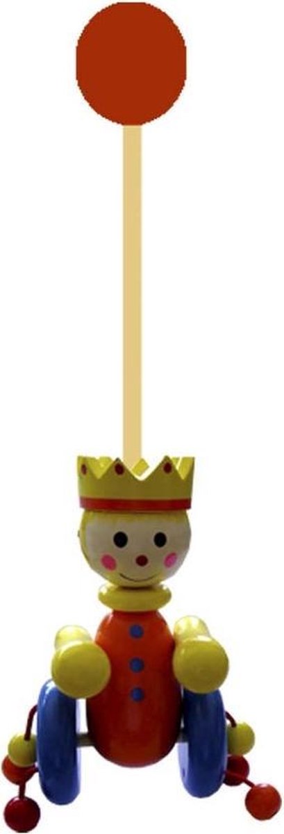 Houten Stokroller Koning