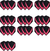 10 sets (30 stuks) Super Sterke – Rood - Vista-X – darts flights – Dragon darts