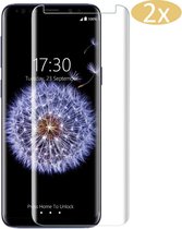 2x Screenprotector Gehard Tempered Glas voor Samsung Galaxy S9 Plus - Case Friendly voor Hoesje Screen Protector - van iCall