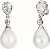 Clips oreilles Traveller Pearl Wit à suspendre argenté - 110680