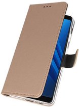 Bestcases Pasjeshouder Telefoonhoesje Samsung Galaxy A8 Plus (2018) - Goud