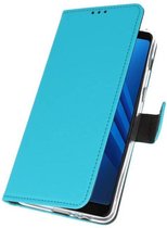 Bestcases Pasjeshouder Telefoonhoesje Samsung Galaxy A8 Plus (2018) - Blauw