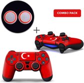 Turkije Combo Pack - PS4 Controller Skins PlayStation Stickers + Thumb Grips