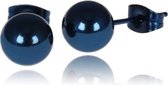 Clous d'oreilles LGT Jewels Sphère 8 mm Bleu