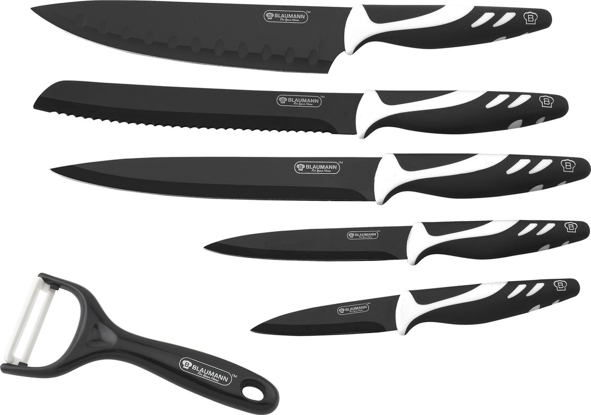 6 pcs knife set, SS, NS, black - Blaumann
