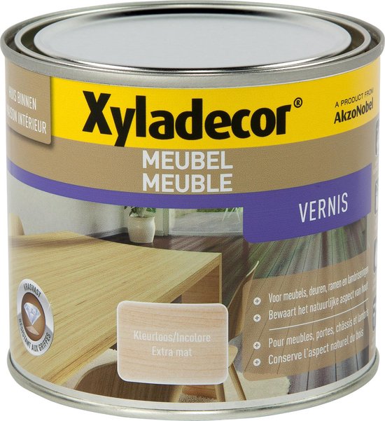 Xyladecor Meubel Vernis - Extra Mat - Kleurloos - 0.5L | bol.com