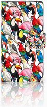 magnétique Cuir PU Protection Etui Housse pour Sony Xperia XZ1 Coque Téléphone Des Oiseaux