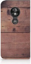 Motorola Moto E5 Play Uniek Standcase Hoesje Old Wood