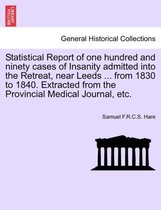 Statistical Report of One Hundred and Ninety Cases of Insanity Admitted Into the Retreat, Near Leeds ... from 1830 to 1840. Extracted from the Provincial Medical Journal, Etc.