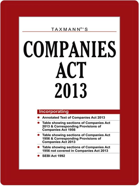 Taxmann Companies Act 2013 - cover