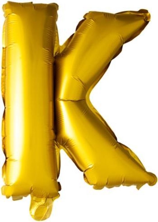 ballon - 100 cm - goud - letter - K