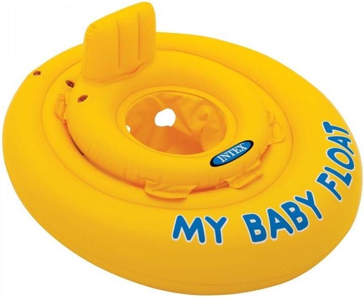 Intex Baby Float Geel 70 cm zwemtrainer 612 mnd tot 11 kilo