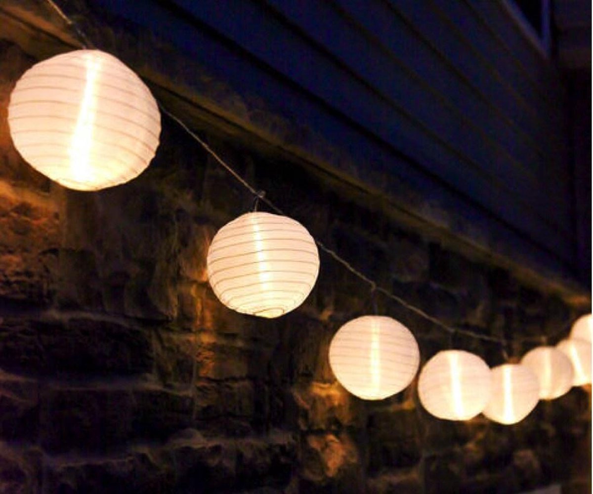 Lampionnen LED lichtslinger Verlengset wit - 10 - koppelbaar bol.com