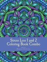 Stress Less 1 and 2 Coloring Book Combo