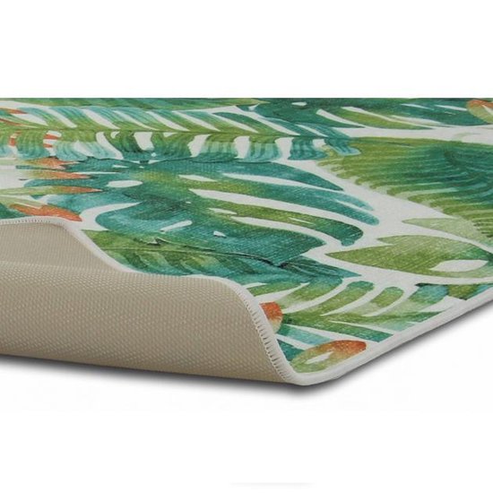 Vloerkleed Jungle print | 160 x 230 | Platweef | Mix kleuren | bol.com