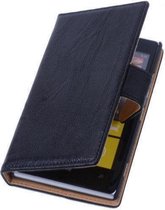 BestCases Stand Zwart Luxe Echt Lederen Book Wallet Hoesje Nokia X