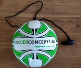 Mini ballon de football: petit ballon de football (taille 3) sur un cordon pour un entraînement sans fin avec sac à dos et pompe