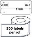 25x Dymo 11352 compatible 500 labels  / 25 mm x 54 mm / wit / papier