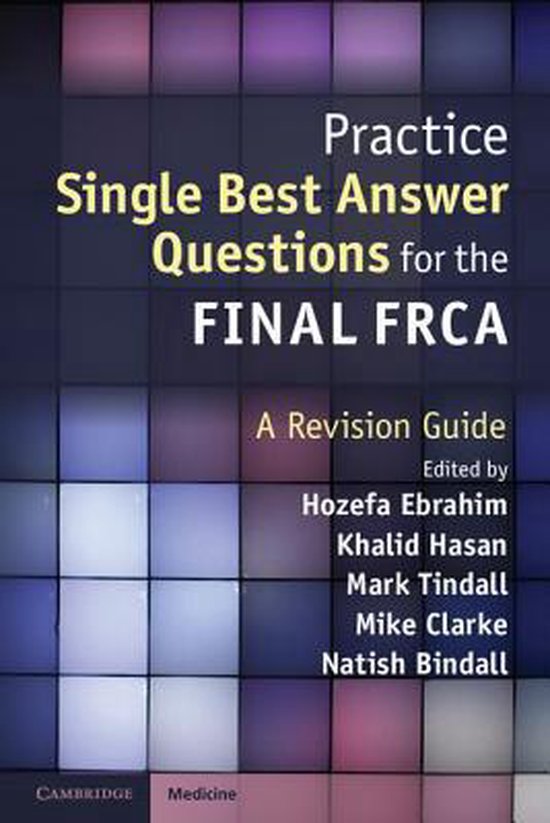 Practice Single Best Answer Questions for the Final FRCA - cover