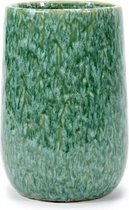 Serax Bloempot Sierpot Groen-Turquoise H 24cm D 16cm